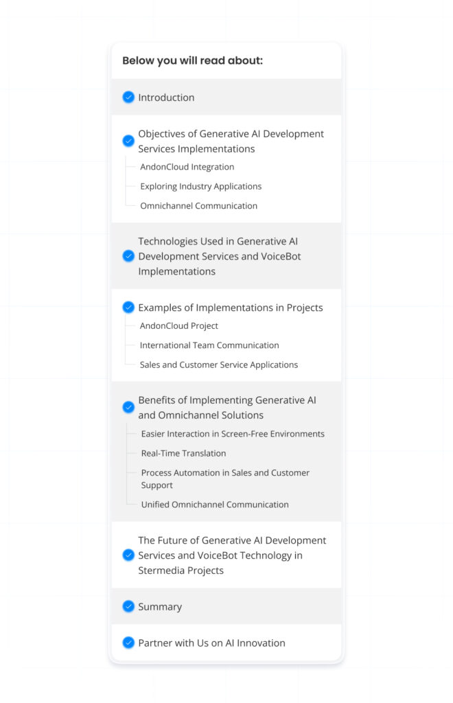 Generative AI Development Services